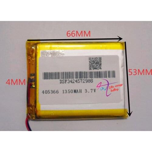 The tablet battery 405366 3.7V 1350mah Lithium polymer Battery with Protection Board For MP4 GPS Digital Product