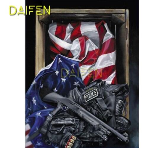 Full Round Diamond mosaic 5D DIY Diamond painting Full Square Diamond embroidery Cross stitch soldier clothes gun flag hero