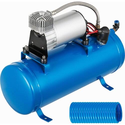150 Psi Dc 12v Car Air Compressor With 6 Liter Pot Train Horns Truck Rv 1.6 Gallons Tyre Inflator Pump for Air Horn Tire Tools