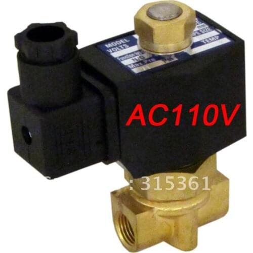 Free Shipping 5PCS Electric Solenoid Valve Water Air N/O 110V AC 3/8" Normally Open Type