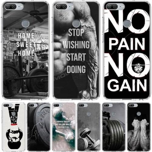 Bodybuilding Gym Fitness Phone Case for Huawei Honor 10 9 Lite Y9 Y5 Y6 Y7 2019 8X 8A 8S 7A 7X 10i 20i Pro V30 Art Coque Capa