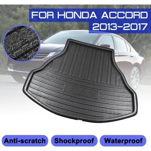 For Honda Accord 2013 2014 2015 2016 2017 Car Rear Trunk Boot Mat Waterproof Floor Mats Carpet Anti Mud Tray Cargo Liner