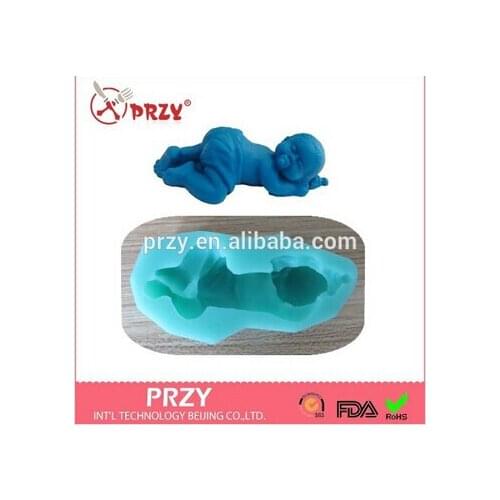 Soap Mold Cake Decoration Mold Fondant Cake Mold Modelling Silicon Aroma Stone Moulds 100% Food Grade Material Sleeping Baby 001