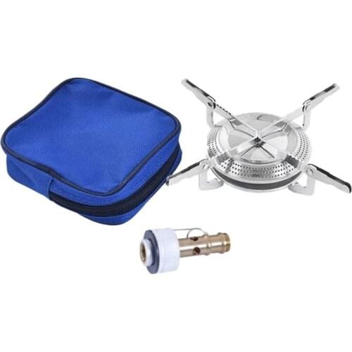 Mini Gas Stove Camping Cooker Gas Portable with Waist Bag Upright Gas Stove for Travel Camping Outdoor Cooking