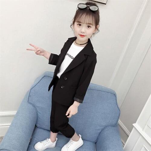 Autumn Teenage Children Girls Clothing Set Girls Suit Jacket pants 2pcs School Kids Tracksuit for Girls Formal Clothes