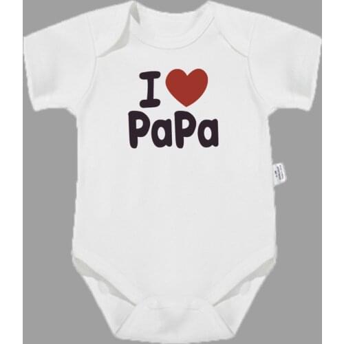 Summer Newborn baby romper Short Sleeve baby One Piece Clothes girl and boy jumpsuits i love papa mama Bodysuits photo outfits