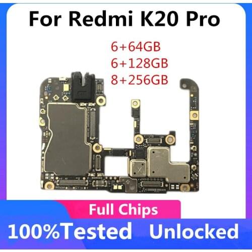 Free Shipping For Redmi K20 Pro Motherboard With Android Original Unlocked Logic Board Full Working Mainboard 64GB 128GB 256GB