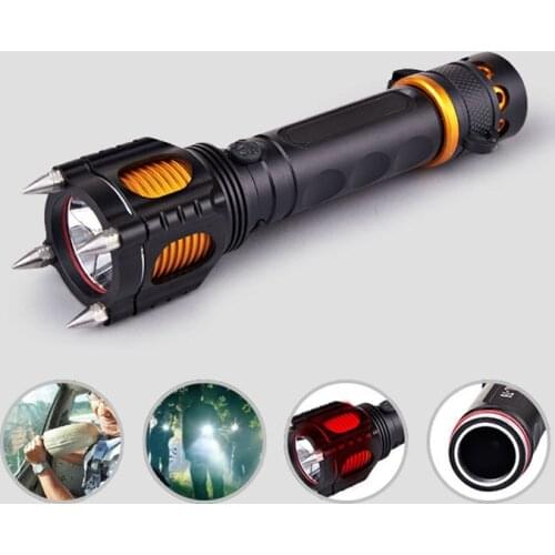Self-defense multi-function anti-riot tactical tactical flashlight LED rechargeable outdoor safety equipment