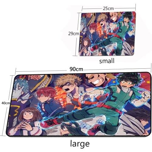 My Hero Academia Multiple Large Size XXL Suitable for Otaku Carpet Pad Gaming Accessories Notebook Locking Edge Gaming Mouse Pad