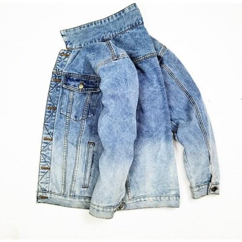 New Mens Jacket Denim Overcoat Light Blue Wash Fashion Street Trend Slim Cowboy Jackets High Quality Thick Cotton Jean Top Man