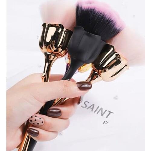 Single R Make Up Brushes Portable Makeup Toolsose Flower Gold Makeup Brushes Set Foundation Powder Concealer Brush High Quality