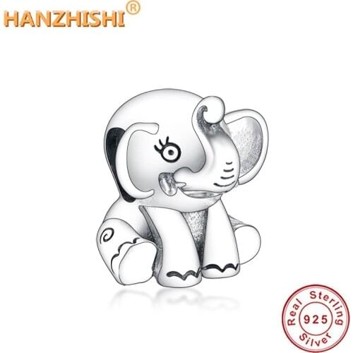Fit Original Pandora Charms Bracelets DIY Jewelry Making Fashion 925 Sterling Silver Sparkling The Elephant Beads Charms