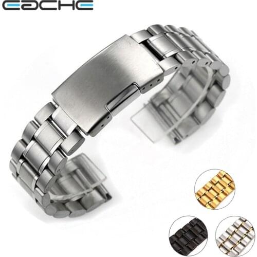 Solid Stainless Steel Watch Bracelet Watch band smooth Head watch straps 18mm 20mm 22mm 24mm hot sale