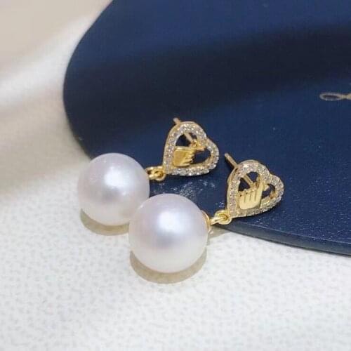 Heart 925 Sterling Silver Earrings Findings Settings Base Mountings Parts Mounts for Coral Pearls Agate Crystal Stones Beads