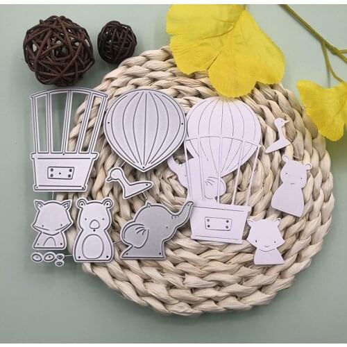 Panalisacraft hot air balloon cute animal Metal Cutting Dies air balloon diecut scrapbooking Album Paper Card Craft Embossing