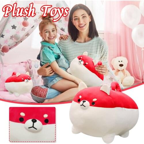 3d Cute Shiba Inu Pillow Soft Waist Cushion Plush Stuffed Toy Huggable Pink/red/green Stuffed Toy Sleep Pillow Home Decoration