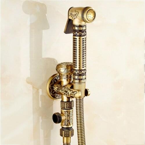 Bidet Faucet Bathroom Shower Mixer Taps Gold Brass Bidet Toilet Sprayer Bidet Toilet Washer Mixer Muslim Shower Ducha Higienica