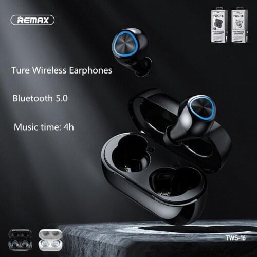 Remax TWS Bluetooth earphone bluetooth 5.0 HD Stereo Wireless earphones Noise Cancelling Gaming Headset TWS-16