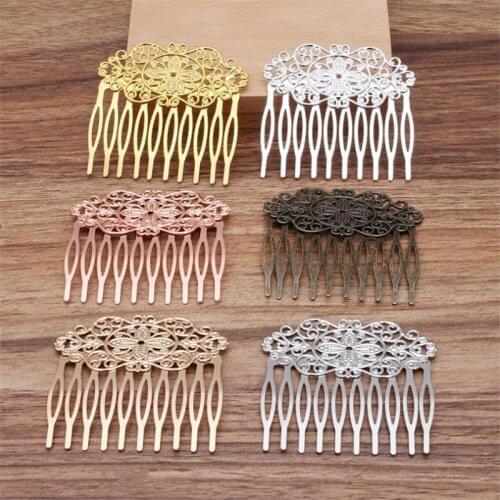 2017 Vintage Fashion Teeth Comb Hair Jewelry Charm Women Flower Hairpin Hairclips Barrettes Retro Hair Wear Accessories DIY