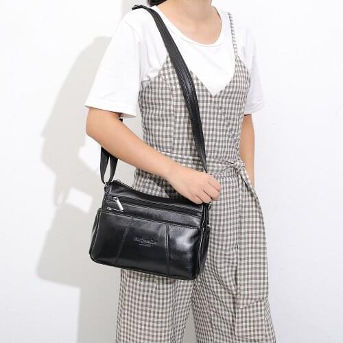 Wallets Ladies Messenger Bags Genuine Leather Crossbody Bags for Women Shoulder Bag Luxury Handbags Female Tote Purse