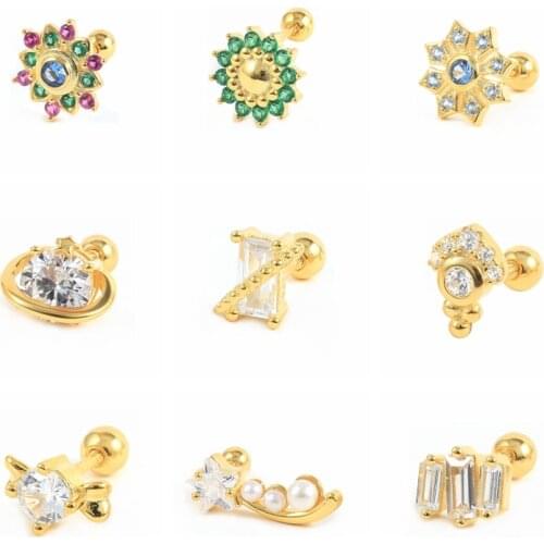 ROXI 1Pcs Small Stud Earrings For Women 925 Sterling Silver Jewelry Girl Earring Crystal Zircon Earring Jewelry Pendientes Mujer