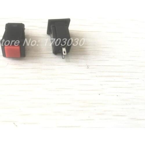 10 Pcs AC 125V/3A 250V/1A N/O SPST Latching Red Cap Push Button Switch ON/OFF