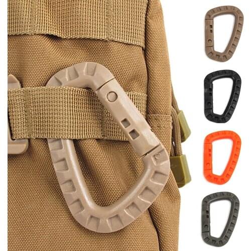 3Pcs Quickdraw Attach Outdoor Mountain Buckle Hike Hang Carabiner Climb Bushcraft Snap Molle Clasp Clip Hook Hanger Webbing Camp