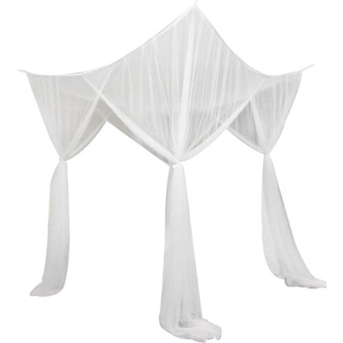 4 Corner Post Hanging Bed Canopy Single Twin Beds Netting Mosquito Net