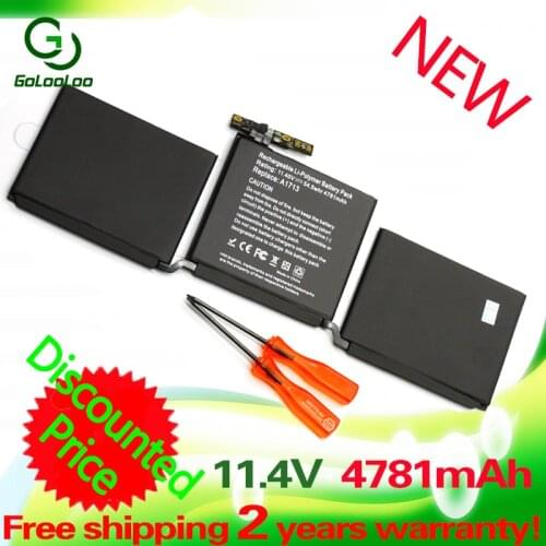 Golooloo A1713 11.4V 54.5Wh laptop battery for Apple MacBook Pro 13'' A1708 (2016 years)