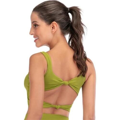 Sexy Mid Support Gym Yoga Sports Bras Women Push Up breathable Fitness Workout Athletic Sport Brassiere Crop Top