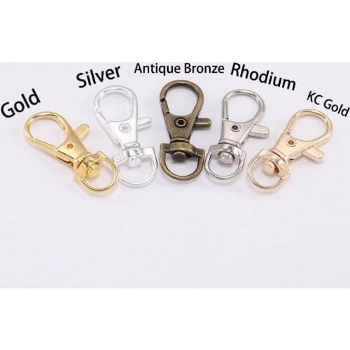 DIY key chains jewelry making Split Key Ring For Bag Belt Dog Chains Lobster Clasp Connector DIY Making 10pcs Swivel