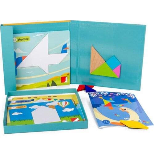 Kids 3D Magnetic Tangram Building Blocks Jigsaw Puzzle Early Educational Cognition Toy Developing intelligence Toy