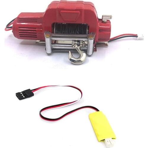 Electric Winch & 3-Ways Wireless Remote Controller Receiver for 1/10 TRAXXAS TRX4 Defender Axial SCX10 D90 RC Crawler Car Parts