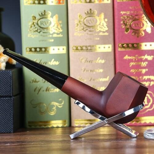 New 1pcs Red sand wood tobacco pipe mens Smoking pipe bending type filter pipe p1307