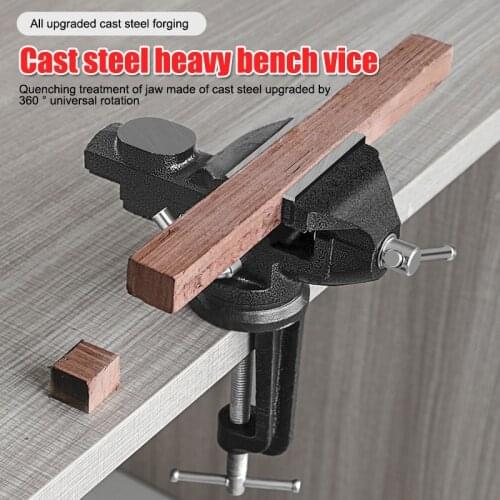 Muliti-Funcational Bench Vise Mini Rotating Tables Screws Vise Bench Clamp Screws Vise for DIY Crafts Mold Fixed Repair Tool EL