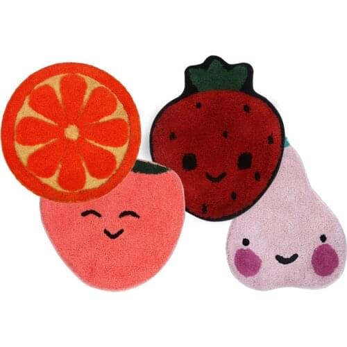 Cartoon childrens bedroom floor mats flocking kitchen doormat toilet water absorption bath rugs anti-slip bathroom mat bath mat