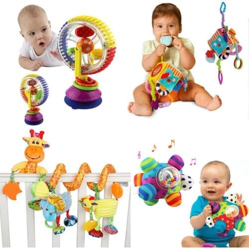 Soft Baby Toys 0-12 Months music Crib Stroller Hanging Spiral kids sensory Educational Toy For newborn babies rattles Bed Bell