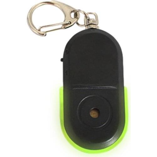 New Anti-lost Key Ring Voice Control Device Mini LED Whistle Key Finder Flashing Beeping Remote Kids Key Bag Wallet Locators