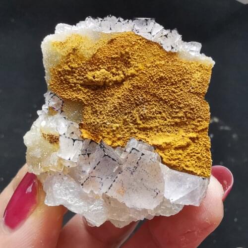 70.2gNatural rare purple - rimmed fluorite quartz mineral specimen healing crystal quartz gemstone