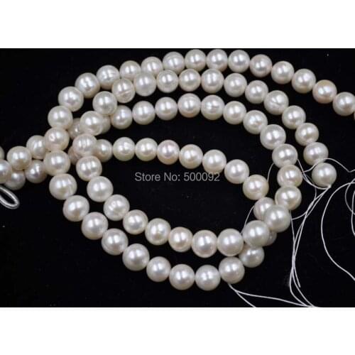 Wholesale 2 strands 10mm near round white freshwater pearl