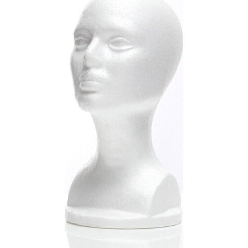 Styrofoam Mannequin Foam Head Model Glasses Hat Wig Display Stand