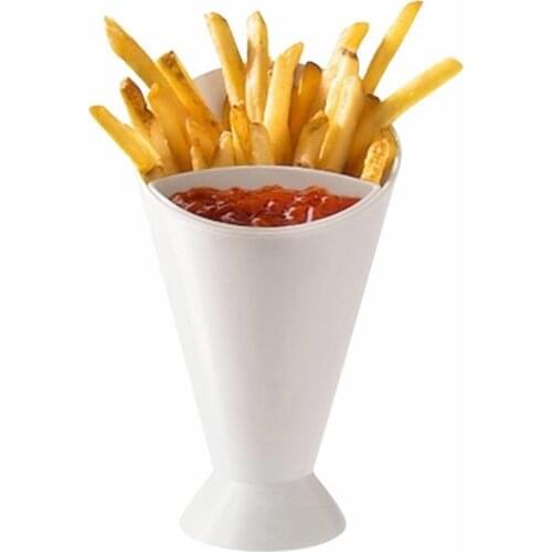 Portable French Fries Shelf Holder Assorted Sauce Chips Snack Cone Dip Cup Tableware Kitchen Supplies Products