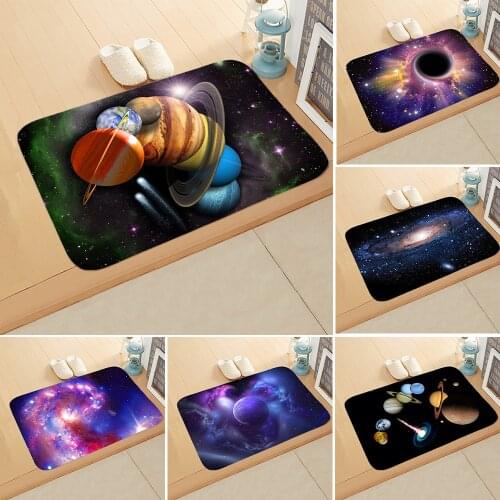 Doormat Anti-slip Cosmic Sky Absorb Water Bath Mat Bathroom Home Kitchen Bedroon Floor Mat Entrance 40*60cm DD-0132