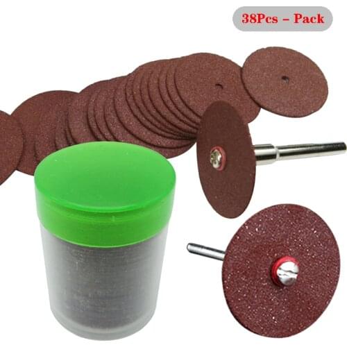 38Pcs Cutting Disc Circular Saw Blade Grinding Wheel Dremel Rotary Tool Abrasive Sanding Disc Tools 2xConnecting Rod Tool Set AA