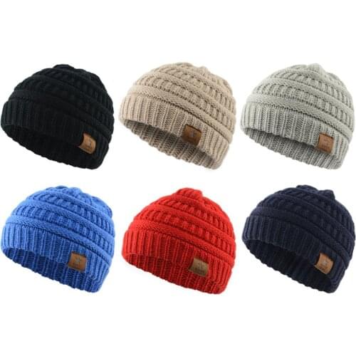 Knitted Kids Beanie Cap Infant Baby Boy Girl Hat Warm Children Baby Autumn Winter Girls Hat For Kids Toddler Muts Bonnet Enfant