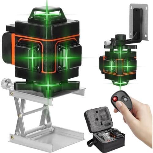 Multifunctional 16 Lines 4D Laser level 360 Level Tool Vertical Horizontal Line with Self-leveling Function Level Instrument