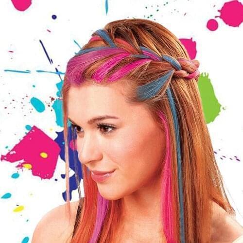Temporary Hair Dye Pigment Hair Chalk Powder Soft Salon Hair Color DIY Chalks for The Hair Styling Party Christmas