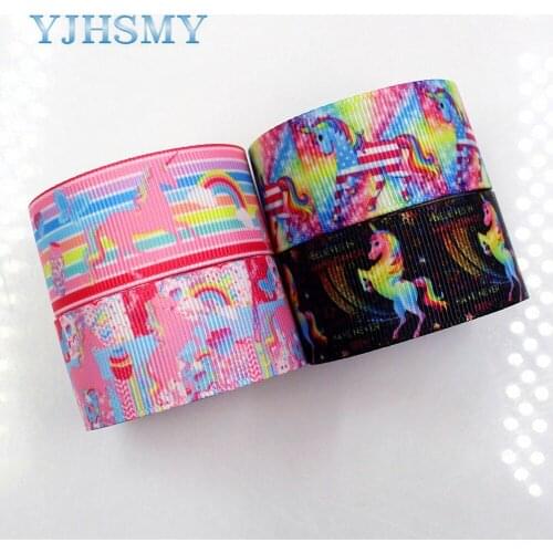 YJHSMY D-171213-516,10 yards, 25 mm Cartoon Printed grosgrain ribbons,DIY handmade Hair accessories Material wedding gift wrap