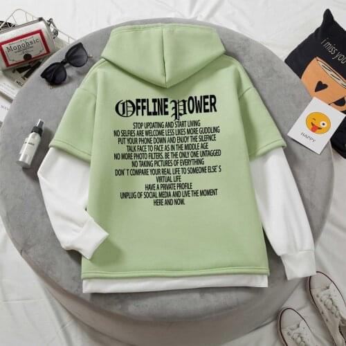Letter Color Block Sweatshirt E Girl Patchwork Hoodie Women Korean Harajuku Long Sleeve Pullover Oversized Aesthetic Streetwear