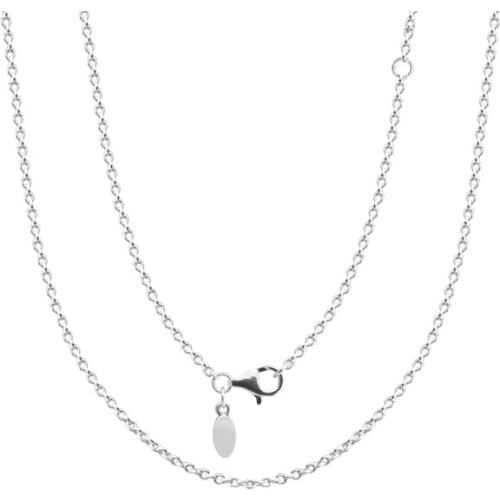Necklace Collares 925 Sterling Silver Jewelry Silver Classic Cable Chain Women Bijoux Femme Choker Collier Necklaces